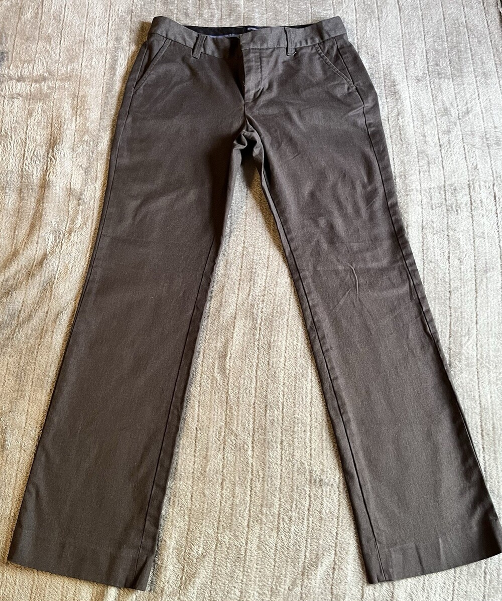 Ladies Gap Original Dark Gray Chinos Size 4 Regular Stretch Business Casual